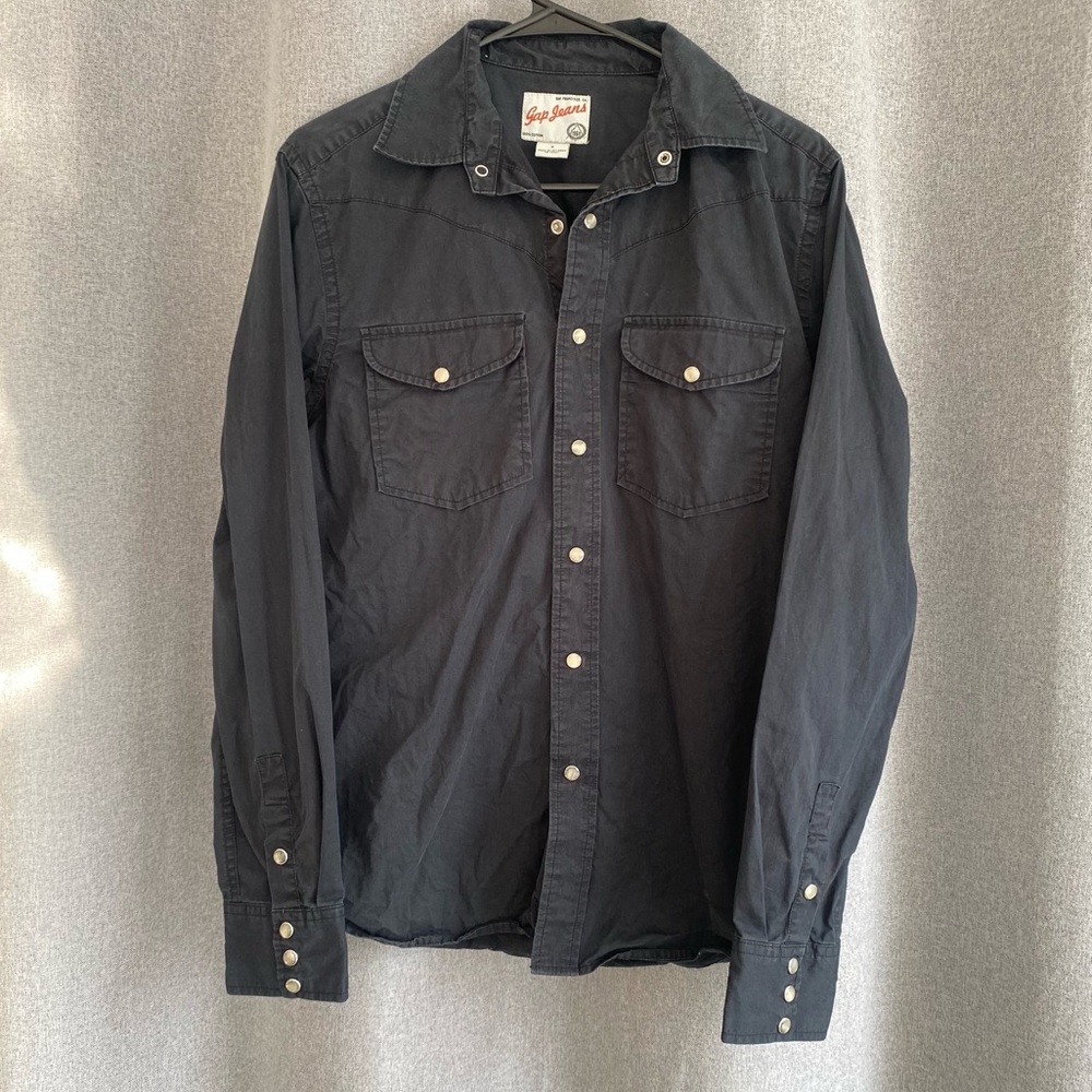 Men's Western Pearl Snap Shirt Bundle S - Wrangler, Ely Cattleman, Gap - Picture 8 of 9